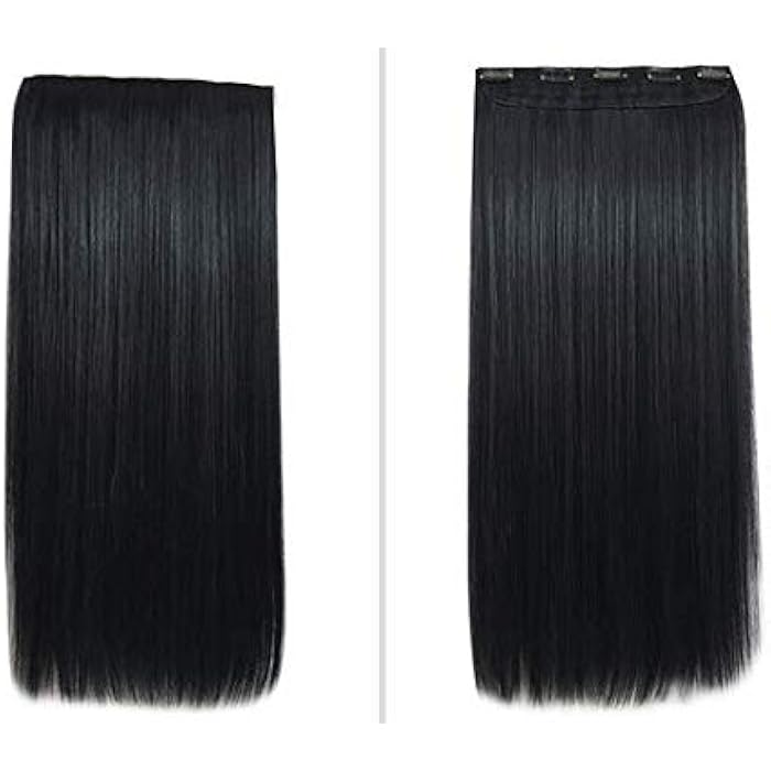 DILLARDS Hot Style One Piece Black Thickening Straight Hair Extension For Female-Cc - Image 2
